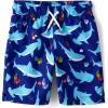 Navy Shark Print