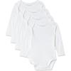 image:imageThe Childrens Place babygirls And Newborn Long Sleeve Bodysuits MultipacksWhite 4pack