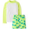 image:imageThe Childrens PlaceBoysLong Sleeve Rashguard and Swim Trunks 2 Piece SetLimeLime Zest