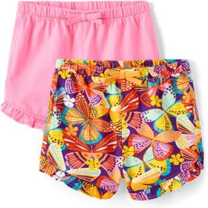 image:imageThe Childrens Place Baby Girls Pull On Everyday Shorts 3 PackPinkButterflies