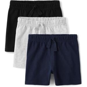 image:imageThe Childrens Place Baby and Newborn Cotton Pull on Everyday ShortsGreyNavyBlack 3pack