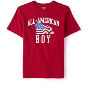 image:imageThe Childrens Place Boys All Holidays Short Sleeve Graphic TShirtstShirtAll American Boy