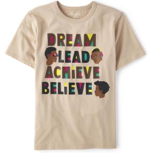 image:imageThe Childrens Place Boys All Holidays Short Sleeve Graphic TShirtstShirtDream Lead Achieve Believe
