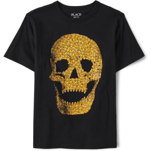 image:imageThe Childrens Place Boys All Holidays Short Sleeve Graphic TShirtstShirtHalloween Candy Skull