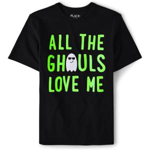 image:imageThe Childrens Place Boys All Holidays Short Sleeve Graphic TShirtstShirtHalloween Ghouls Glow