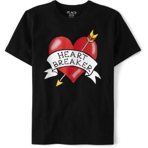 image:imageThe Childrens Place Boys All Holidays Short Sleeve Graphic TShirtstShirtHeart Breaker