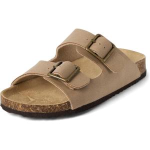 image:imageThe Childrens Place Boys Boys Casual Slip on Double Buckle Slide SandalsTan