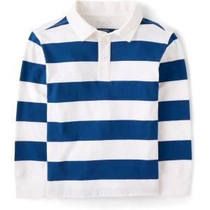 image:imageThe Childrens Place Boys Long Sleeve Rugby PoloHuron Blue