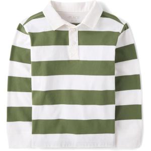 image:imageThe Childrens Place Boys Long Sleeve Rugby PoloTruly Olive