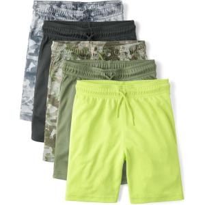 image:imageThe Childrens Place Boys Quick Dry Mesh Basketball ShortsGreen 5pack