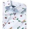 image:imageThe Childrens Place Baby Boys and Toddler Poplin Long Sleeve Button Down ShirtHoliday Print