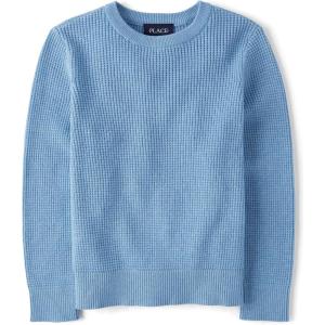 image:imageThe Childrens Place Boys Long Sleeve Thermal Pullover SweaterPearl Blue