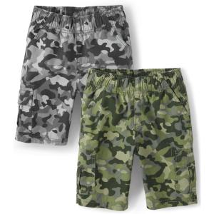 image:imageThe Childrens Place Boys Pull on Cargo ShortsCamo 2pack