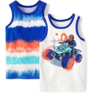 image:imageThe Childrens Place Boys Sleeveless Tank Top ShirtBlue Wave 2pack