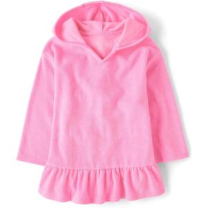 image:imageThe Childrens Place Baby Girls and Toddler Hooded Swim CoverupHappy Pink Long Sleeve