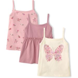 image:imageThe Childrens Place Baby Girls and Toddler Strappy Summer Tank TopsButterflies 3pack