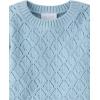 image:imageThe Childrens Place Girls Long Sleeve Crew Neck Pullover SweaterChalk Blue Crochet
