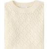 image:imageThe Childrens Place Girls Long Sleeve Crew Neck Pullover SweaterFair Ivory Crochet