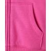 image:imageThe Childrens Place Girls Long Sleeve Hooded Fleece Full Zip UpFall Fuschia Graphic