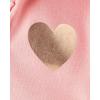 image:imageThe Childrens Place Girls Long Sleeve Hooded Fleece Full Zip UpPink Heart Icon