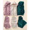 image:imageThe Childrens Place Girls Long Sleeve Hooded Fleece Full Zip UpRainforest Velour Rib