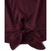 image:imageThe Childrens Place Girls Long Sleeve Knit Tie Front TopSugar Beet