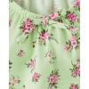 image:imageThe Childrens Place Girls Smocked Short Sleeve TopsGreen Glow Hem Puff