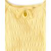 image:imageThe Childrens Place Girls Smocked Short Sleeve TopsPale Sun Keyhole