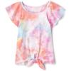 image:imageShort Sleeve Tie Front TopPink Sea Salt