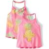 image:imageThe Childrens Place Baby Girls and Toddler Halter Tank TopsBright Pink Pineapple 2pack