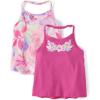 image:imageThe Childrens Place Baby Girls and Toddler Halter Tank TopsLuau Print 2pack