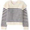 image:imageThe Childrens Place Baby Girls and Toddler Long Sleeve Crew Neck Pullover SweaterIvory Stripes