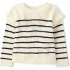 image:imageThe Childrens Place Baby Girls and Toddler Long Sleeve Crew Neck Pullover SweaterWhite Daisy Ruffle