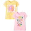 image:imageThe Childrens Place Girls All HolidaysBirthdays Short Sleeve Graphic TShirts2 PackBday GirlBe Kind