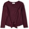 image:imageThe Childrens Place Girls Long Sleeve Knit Tie Front TopSugar Beet