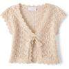 image:imageThe Childrens Place Girls Short Sleeve Sweater ShrugCrochet Frappe