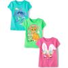 image:imageThe Childrens Place Girls SportsTrendsIcons Short Sleeve Graphic TShirts3 PackTurtleCatBunny
