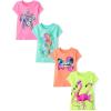 image:imageThe Childrens Place Girls TrendsIcons Short Sleeve Graphic TShirts4 PackTurtleButterflyFlamingoSeashorse