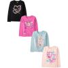 image:imageThe Childrens Place Girls UnicornsSportsButterflies Long Sleeve Graphic TShirts4 PackHeartsUnicornCatBows