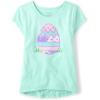 image:imageThe Childrens Place girls Short Sleeve Graphic High Low TopEaster Egg Aqua