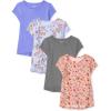 image:imageThe Childrens Place girls Short Sleeve High Low TopBlue Floral 4pack
