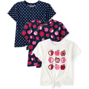 image:imageShort Sleeve Tie Front TopApple HeartsApplesTidal 3pack
