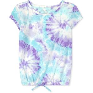 image:imageShort Sleeve Tie Front TopFiesta Dye