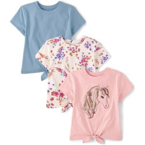 image:imageShort Sleeve Tie Front TopHorseBlueDaisy 3pack