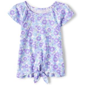 image:imageShort Sleeve Tie Front TopIris Pop