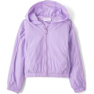 image:imageThe Childrens Place Girls Active Long Sleeve Contrast Windbreaker JacketLavender Tea