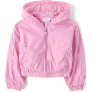 image:imageThe Childrens Place Girls Active Long Sleeve Contrast Windbreaker JacketStrawberry Milk