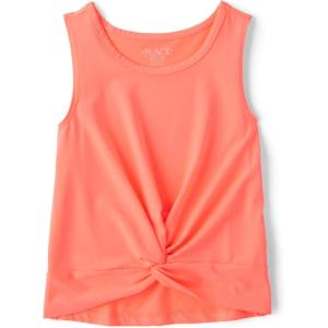 image:imageThe Childrens Place Girls Active Twist Front Tank TopCoral Rocket