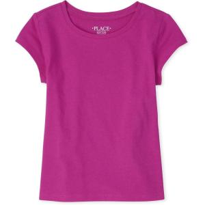 image:imageThe Childrens Place Girls Basic Short Sleeve Layering TeeAurora Pink Single