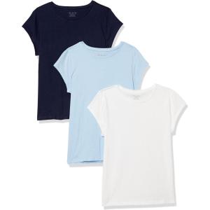 image:imageThe Childrens Place Girls Basic Short Sleeve Layering TeeTidalRubyWhite 3pack